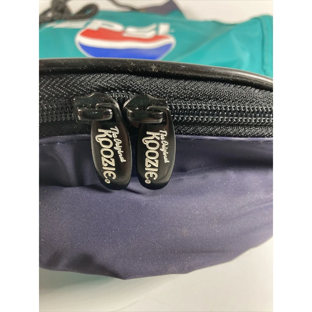 Original Koozie Pepsi Cola Insulated Mesh Beverage Cooler w/Strap Picnic Pockets